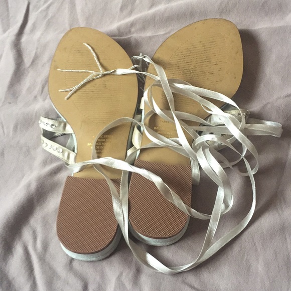 Light blue sequin sandals - Picture 2 of 2